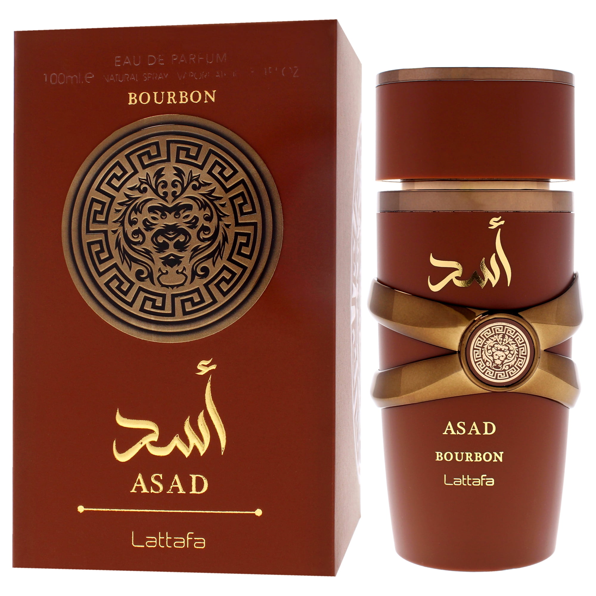 Lattafa Men's Asad Bourbon Perfume, Amber Spicy EDP Spray 3.4 oz