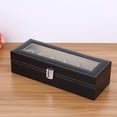 thumbnail image 2 of Watch Case Storage Box For Watch Bracelet Storage Box Warch Display Box 6Grid Watch PU Leather Display Case Storage Jewellery Box Bracelet Tray Holder, 2 of 8