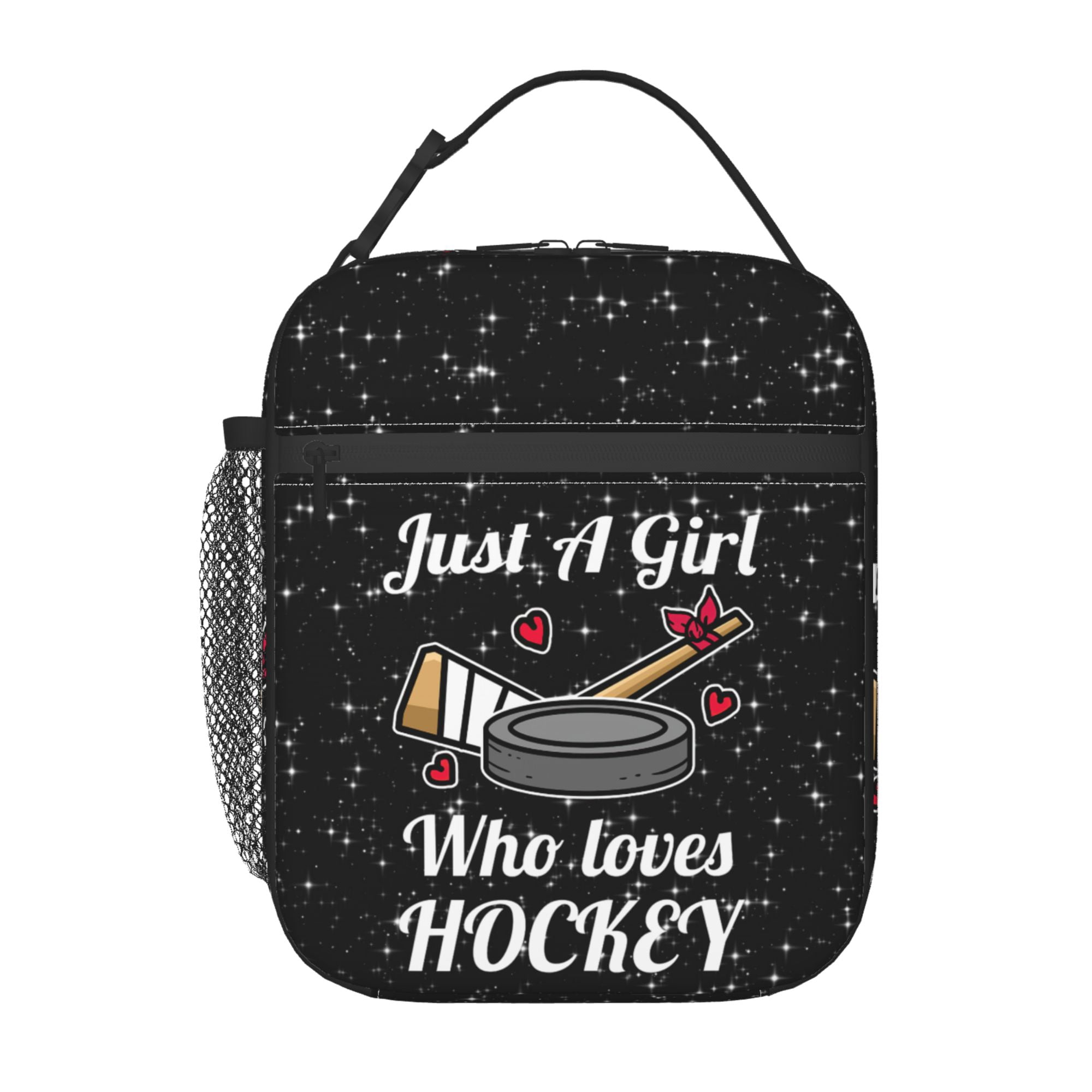 A Girl Who Loves Hockey Bunch Bag for Women Men Kids Cooler Insulated