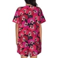 thumbnail image 3 of Kdxio Orchids Flowers Print Pajamas Sets for Women Short-Sleeved Pjs with Lounge Shorts Two Piece Sleepwear S-4XL, 3 of 9