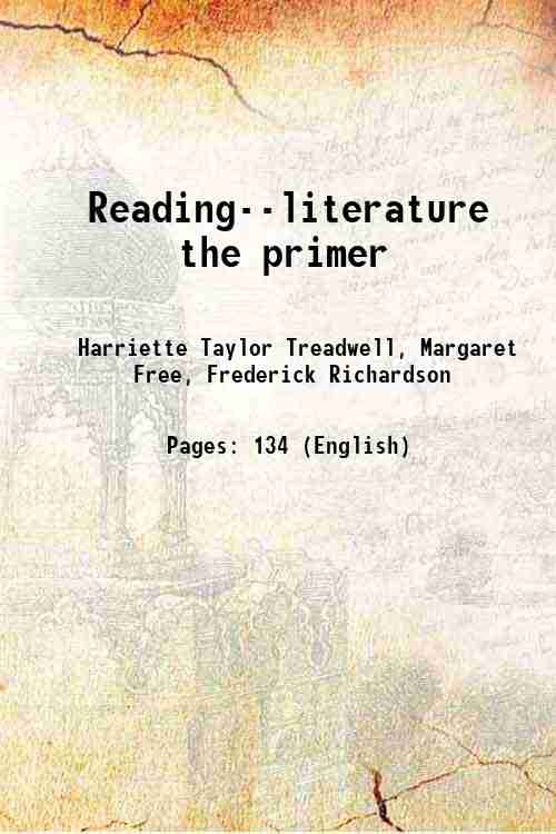 Readingliterature the primer 1910