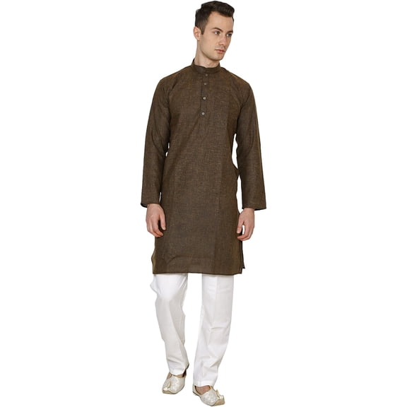 Royal Kurta Men's Cotton Linen Kurta Pyjama