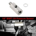 thumbnail image 3 of Conector de Turbocompresor Acero Inoxidable, Sensor PresióN Aceite BSPT 1/8 Pulgadas, en T a Adaptador NPT, Medidor LíNea AlimentacióN Suministro Turbo, 3 of 7