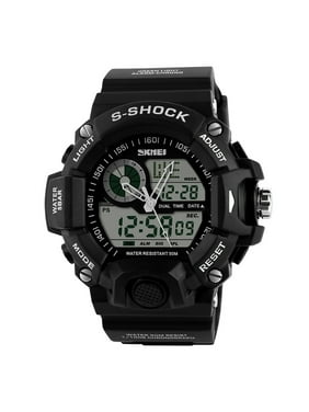 Product Image Multi-function Mens LED Digital Alarm Waterproof Rubber Sports Army Military Wrist Watch Men's S. SKMEI
