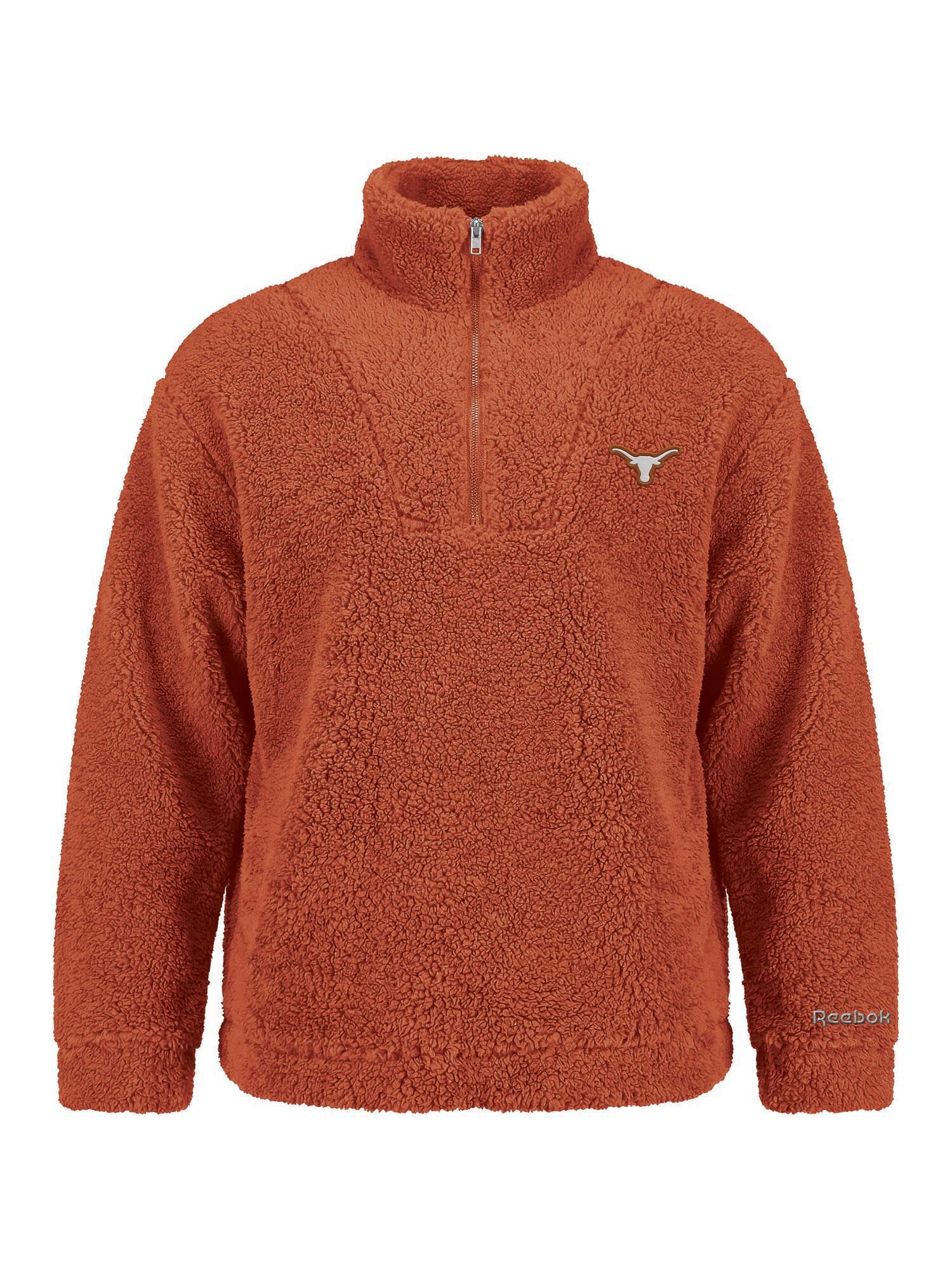 Texas Longhorns Reebok Womens Relaxed Fit Qtr Zip Sherpa Pullover