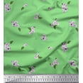 thumbnail image 1 of Soimoi Georgette Viscose Fabric Leaves & Azalia Floral Printed Craft Fabric by The Yard 42 Inch Wide, 1 of 3