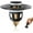 Matte Black, variant on Hair Catcher Bathroom Sink Stopper Universal Pop Up Drain Strainer US 1.1-1.5 inch Anti Clog Silver