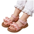 thumbnail image 7 of Tigivemen Toddler Girls Dress Sandals Summer Water Shoes for Kids Flowy Open Toe Sandal with Soft Sole Non Slip Pink Size 11, 7 of 7