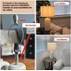 thumbnail image 3 of Juego de 2 lámparas de mesa de cerámica modernas de 23 pulgadas para sala de estar, lámparas de escritorio blancas para dormitorio, mesita de noche, lámpara de mesita de noche, 3 of 10