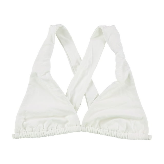 Tavik Dyland Cross Back Halter Swim Top para mujer, blanco, pequeño