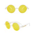 thumbnail image 1 of Gafas de sol de estilo gótico para hombre y mujer, lentes de sol redondas de aleación de Metal, Estilo Vintage Steampunk rojo, 2023, 1 of 5
