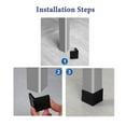 thumbnail image 7 of 10 Pcs Black Plastic Angle Iron Foot Pad L Shaped Edge Leg Cover 30mmx30mm, 7 of 7