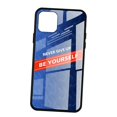 thumbnail image 3 of Cubierta de la caja del teléfono Vidrio de lujo NUNCA TE RINDAS SEA USTED MISMO Funda para teléfono para iPhone 11 Azul 6.5 pulgadas 6.5 pulgadas Magideal Cubierta de la caja del teléfono, 3 of 6