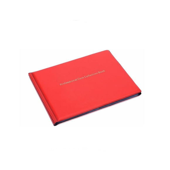 Sidaley Colección de álbumes de monedas de 240 unidades Cuadernos de escritura y cuadernos de bocetos Rojo