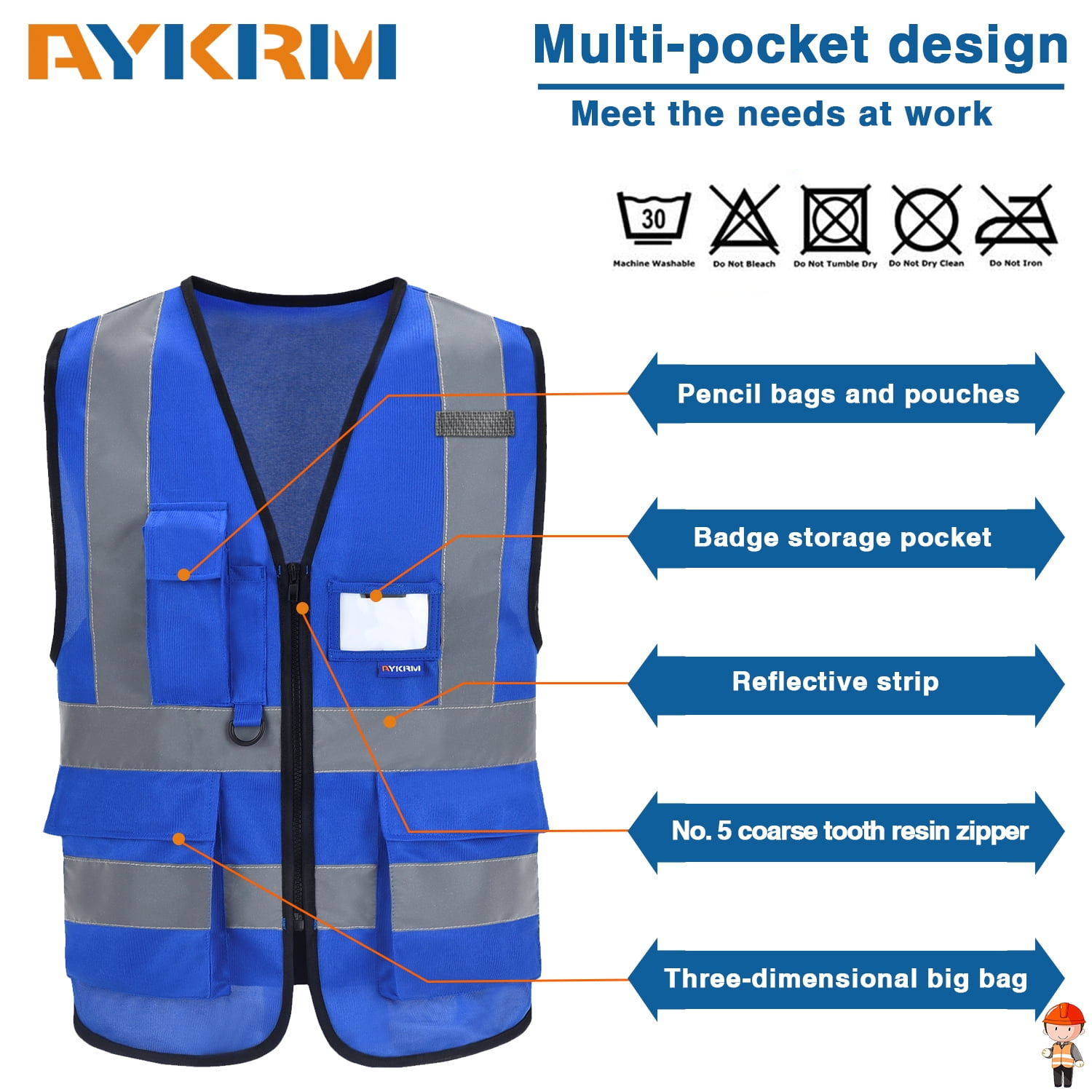 21 colour High visibility viz vest hi vis viz reflective safety vests for men