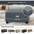 thumbnail image 2 of Yumcute Ottoman Cover Rectangle Stretch Ottoman Slipcovers for Folding Storage Footstool Soft Footrest Furniture Protector with Elastic Bottom (L, Light Gray), 2 of 11