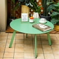 thumbnail image 4 of JTAOT 1PC Weather Resistant Lightweight Steel Round End Table, Sage Green, 4 of 15
