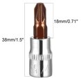 thumbnail image 4 of Tasharina 2 Pcs 1/4-Inch Drive PZ3 Pozi Bit Socket, S2 Steel, 4 of 4