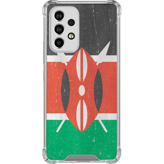 Skinit Countries of the World Kenya Flag Distressed Galaxy A33 5G Clear Case