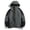 Grey, variant on Men’S Winter Padded Hooded Jacket Outdoor Insulated Coat (White M)