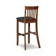 thumbnail image 5 of Linon Triena Wood Craftsman 31" Mission Back Faux Leather Bar Stool in Cherry, 5 of 8