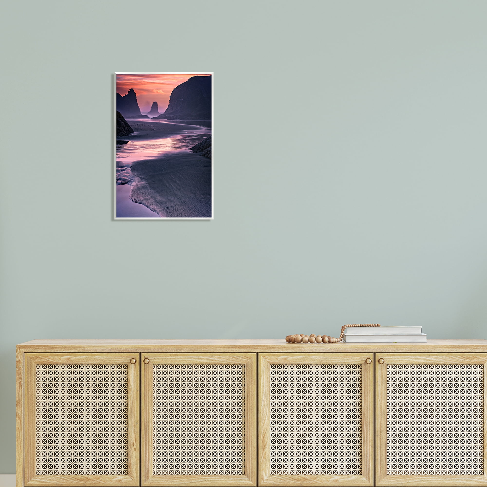 Stupell Vivid Sunrise Beach Foam Shore Landscape Photography Wall Plaque Unframed Art Print Wall Art