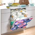 thumbnail image 2 of Yayeee Magnetic Dishwasher Cover for The Front Decoration Home Kitchen Machine Sticker Protector, Colorful Art Flowers, 2 of 6