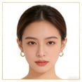 thumbnail image 4 of DESIGNICE Earrings for Women,Gold Jewelry for Women,Stainless Steel Big Earrings for Women, 4 of 7