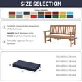 thumbnail image 7 of Kimunuk 36" x 18" x 3.5" Outdoor Bench Cushion Patio Furniture Replacement Cushion with Ties for Porch Swing Loveseat, Navy Blue, 7 of 7
