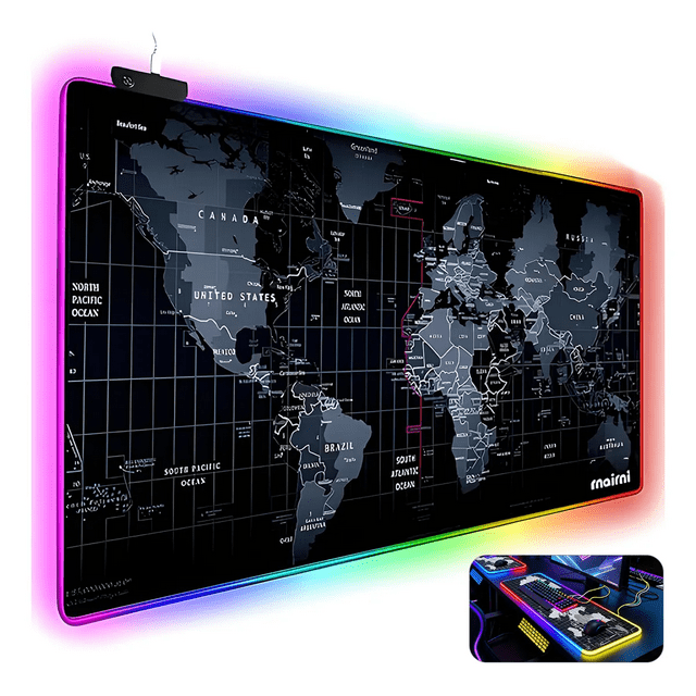 Alfombrilla De Ratón Gamer Rgb Luz Led Lonk Mouse 80x30cm Xtellar multicolor
