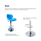 thumbnail image 3 of 4 Sillas de bar acolchada con respaldo geométrico ilios innova Azul, 3 of 6