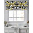 thumbnail image 4 of Modern Abstract Art Valances for Windows Yellow Grey Geometric Circle Rod Pocket Curtains Valance Short Window Treatment Drapes for Living Room, Bedroom Bathroom 60"&nbsp;W x 18" L, 4 of 5