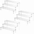 thumbnail image 1 of 3 Pieces Acrylic Risers Display Stands 3 Tier Perfume Organizer Display Shelf Versatile Cupcake Stand Holder for Figures Dessert Party Decoration Organizer Clear Acrylic Display Accessory, 1 of 4