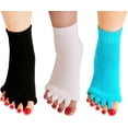 thumbnail image 2 of Yoga Sports Five Toe Separator Socks Alignment Pain Health Massage Socks, Prevent Foot Cramps, One Pair, 2 of 12