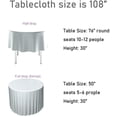 thumbnail image 5 of GFDYREE Sequin Tablecloth, Table Topper, Tree Skirt, Round, 108", Light Gold, 5 of 5