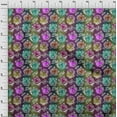 thumbnail image 4 of oneOone Cotton Poplin Twill Purple2 Fabric Colourful Animal Face Fabric For Sewing Printed Craft Fabric By The Yard 56 Inch Wide, 4 of 4