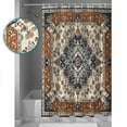 thumbnail image 3 of Extra Long Shower Curtain 72x84 Inch, Southwest America Shower Curtain Waterproof Bathroom Decor Heritage Bohemian Traditional Classic Fabric Bath Curtain Set Accessories with Hooks, 3 of 6