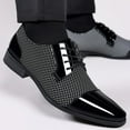 thumbnail image 5 of Mens Oxford Plain Toe Dress Shoes Comfortable PU Leather Block Heeled Business Work Shoes, 5 of 7