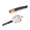 thumbnail image 3 of Cable RG58 UHF SO239 hembra a conector SMA macho, cable de extensión recto coaxial RF, 50 cm, 3 of 6
