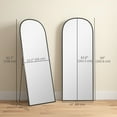 thumbnail image 3 of HOMCOM 64"x24" Full Length Mirror, Free Standing or Wall Mounted, Black, 3 of 10