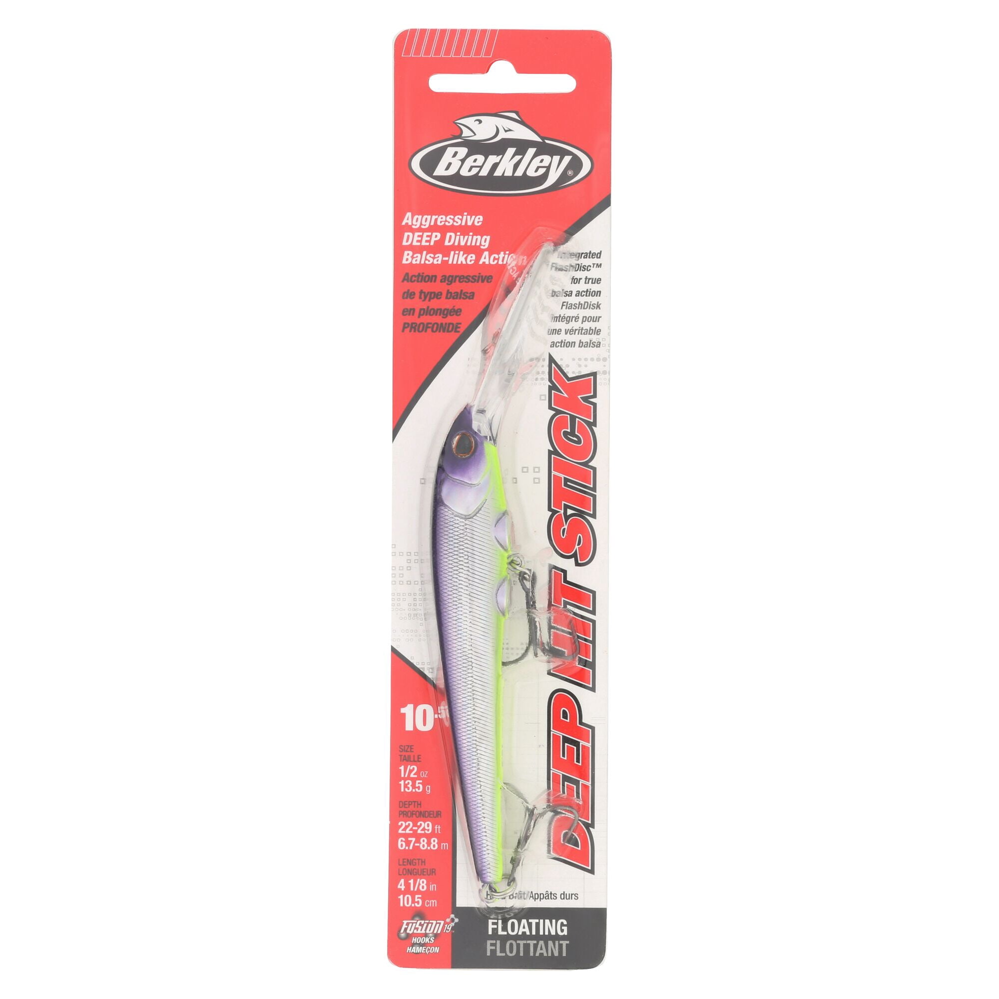 Berkley Deep Hit Stick, 4.25 in, Purple Slime
