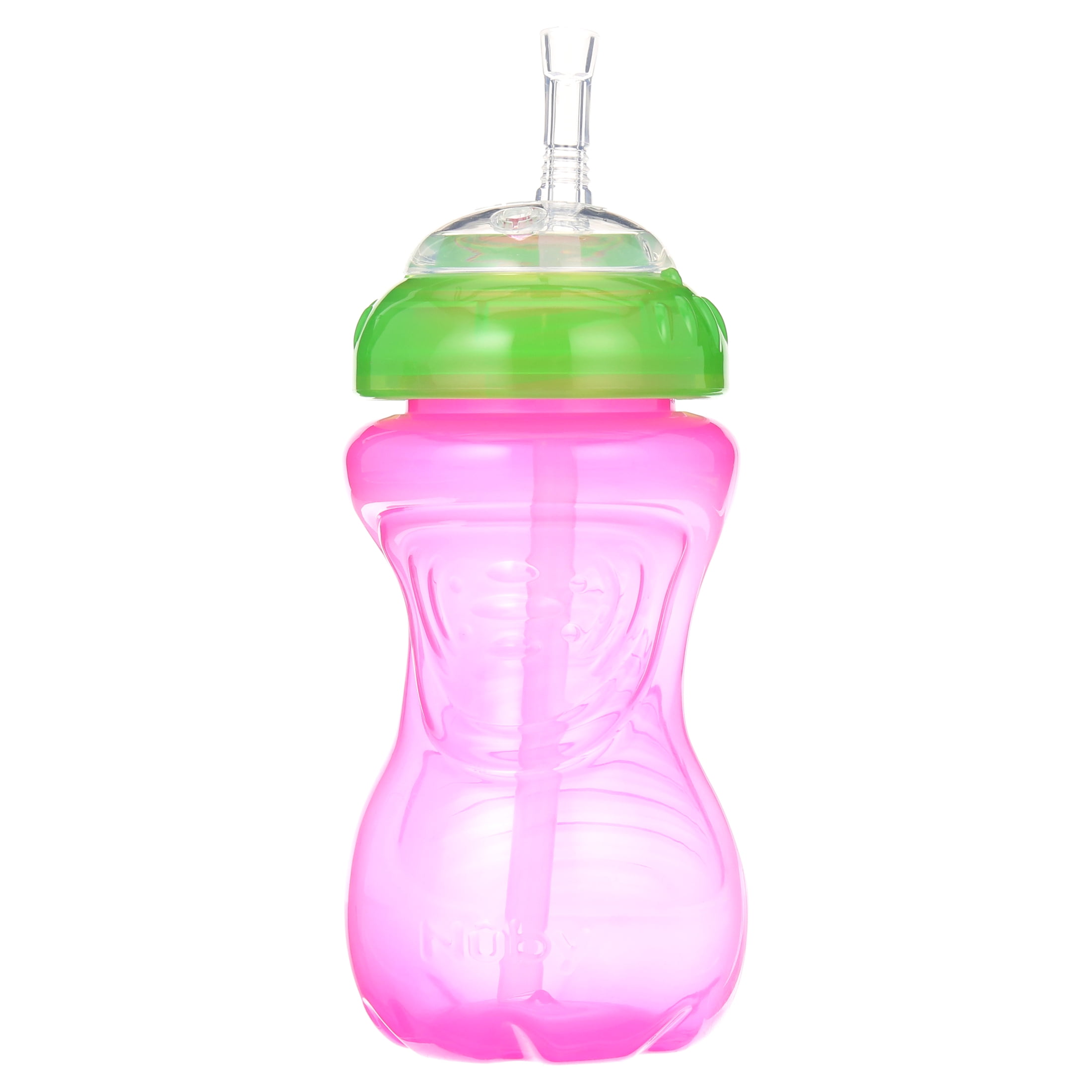 Nuby Easy Grip Soft Straw Sippy Cup, Multicolor, 10 fl oz, 3 Count