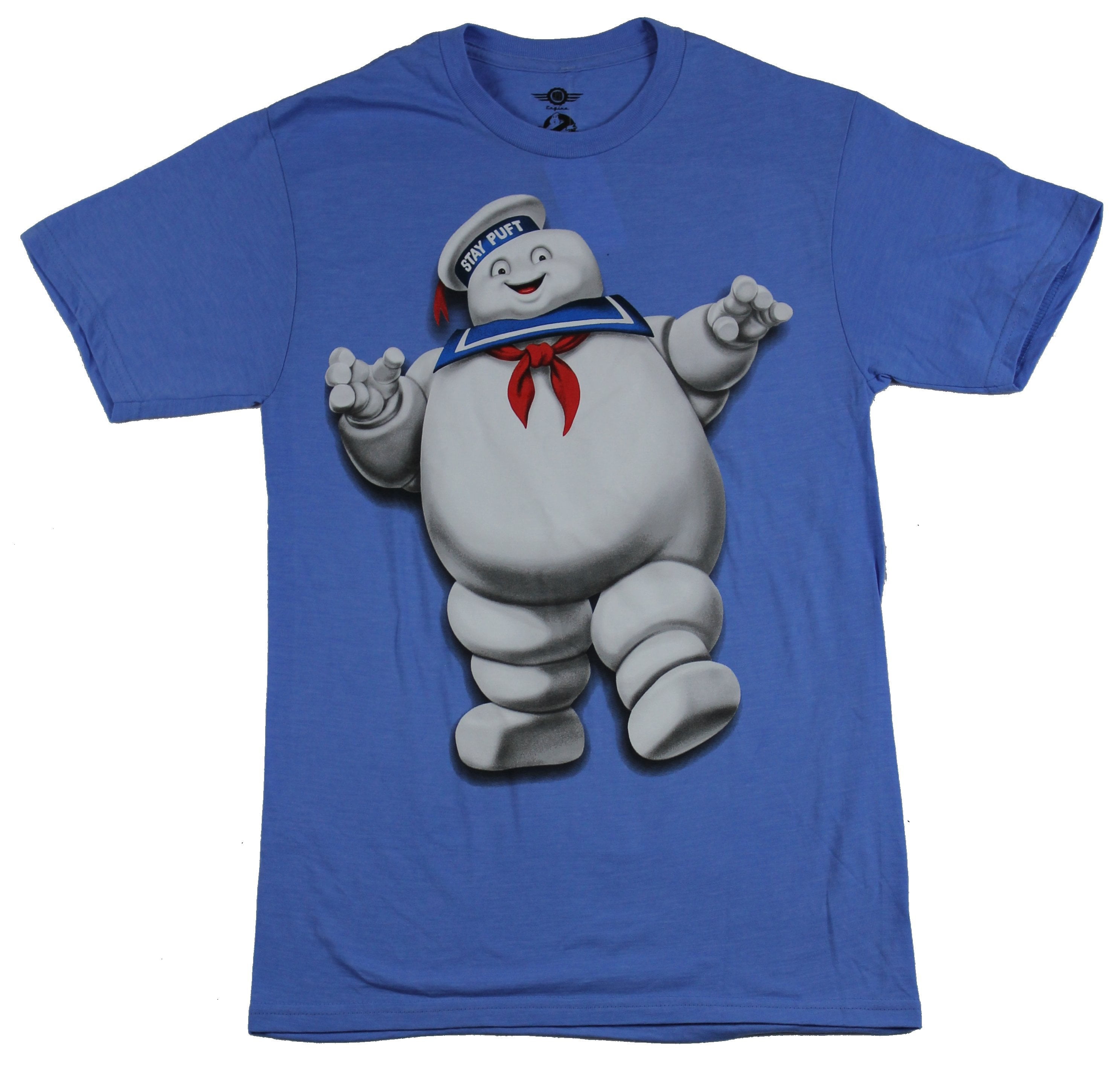 Ghostbusters Mens TShirt Smiling Stay Puffed Marshmallow Man Image