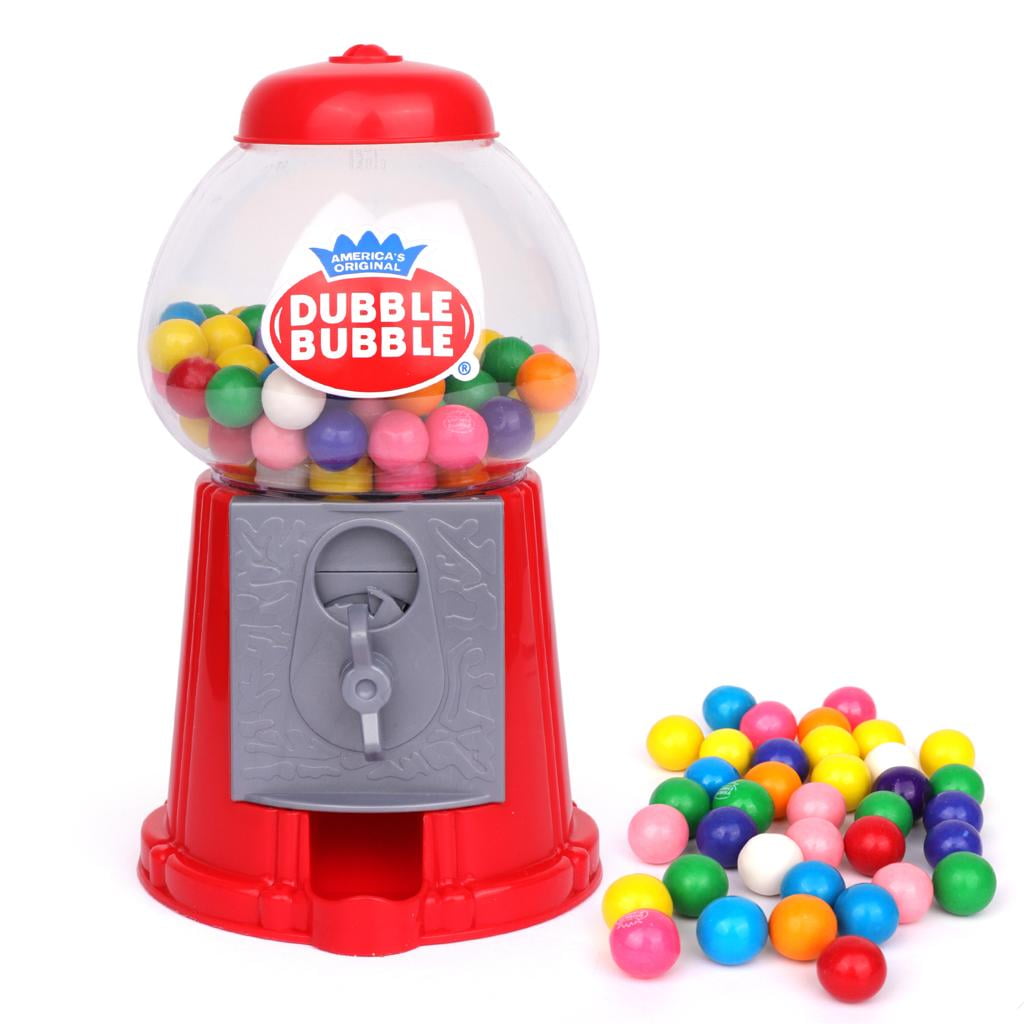 Kids Gumball Dispenser Machine Toy With Bubble Gum Party Bag Coin Operated Fun 