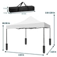 thumbnail image 4 of 10x10 Pop Up Canopy Tent for Outside, Waterproof Canopy Tents for Beach with UV Protection Outdoor Party Tent Canopy Straight Leg Shade Canopy, White, 4 of 7