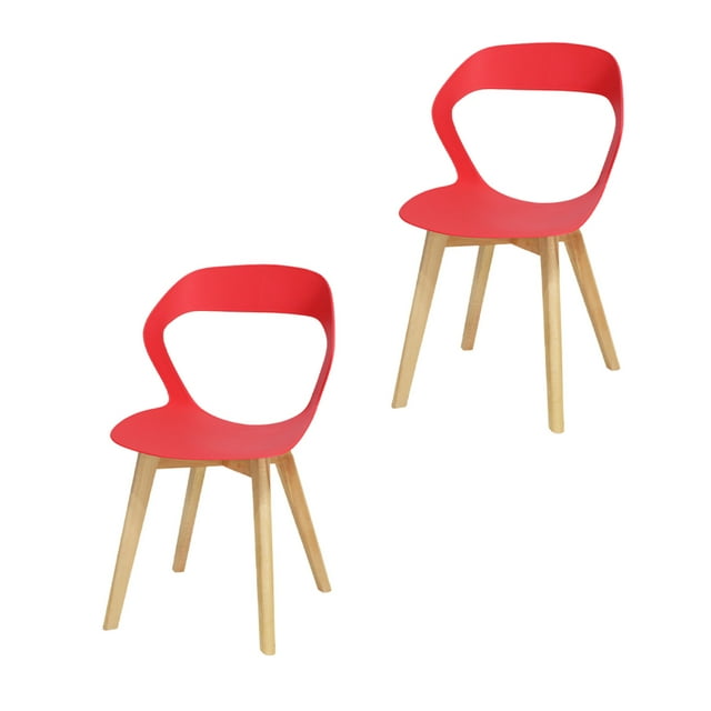 Set Sillas Mundo In Moura 2 Sillas para Comedor Sala Moderna Rojo