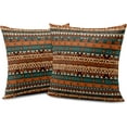 thumbnail image 2 of Bohemian Abstract Pillow Covers Boho Mid Century Modern Throw Pillows Covers 16x16 Ethnic Design Striped Geometric Cushion Covers Farmhouse Decor for Bed Couch Pack of 2, 2 of 6