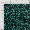 thumbnail image 2 of oneOone Polyester Spandex Black Fabric Numerical Symbols Dress Material Fabric Print Fabric By The Yard 56 Inch Wide, 2 of 4