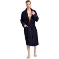 thumbnail image 1 of Men's Soft Plush Fleece Classic or Hooded Robe with Front Pockets, 1 of 7
