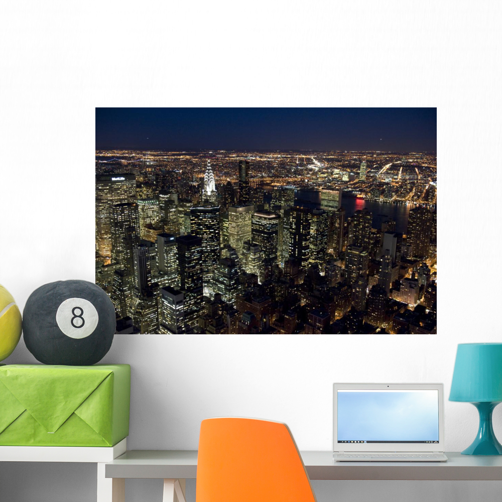 New York City Uptown Wall Mural by Wallmonkeys Peel and Stick Graphic ...